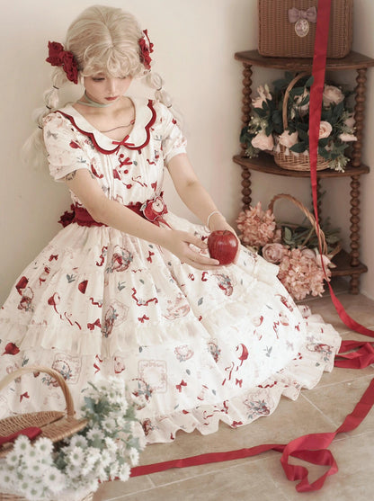 Sweet Red Princess Dress + Bow