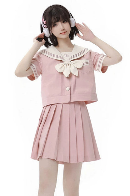 スイートミルキーセーラートップス+プリーツスカート