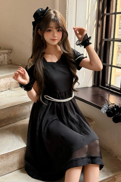 Camellia Black Dress