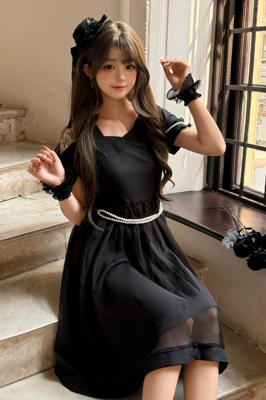 Camellia Black Dress