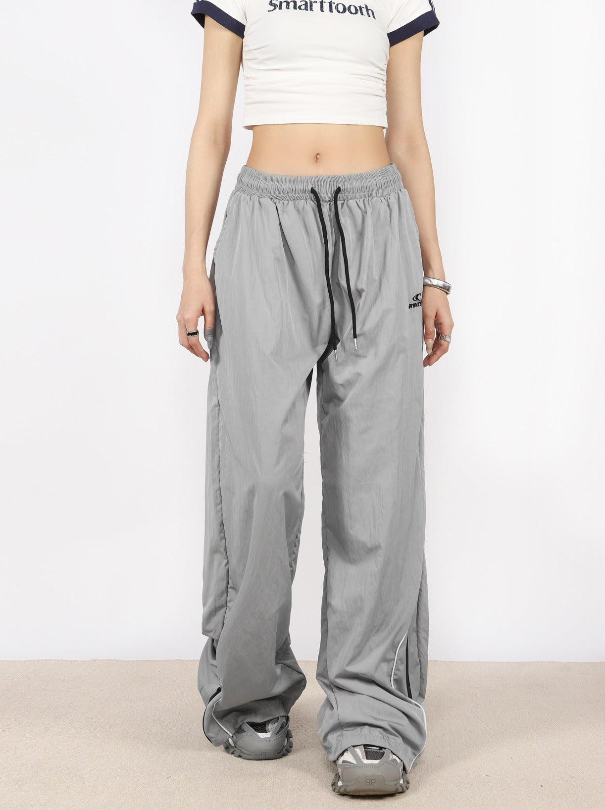 Zip -slit Casual Design Wide Leg Pants