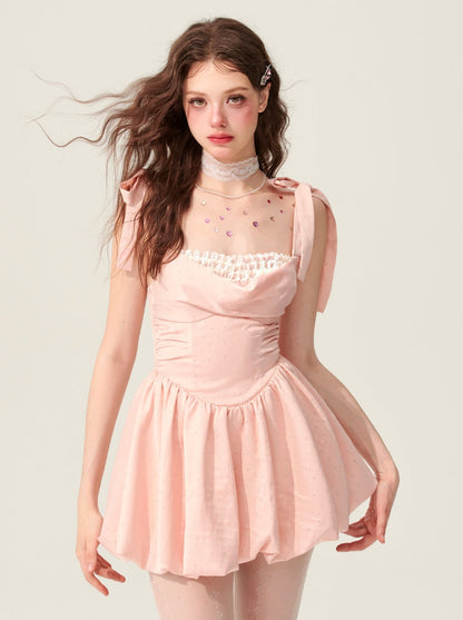 [Reservations] Suspender Skirt French Sweet Tutu Dress