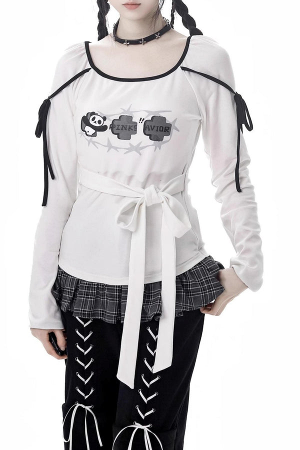 Panda Short Top Strappy Lace Pants Setup