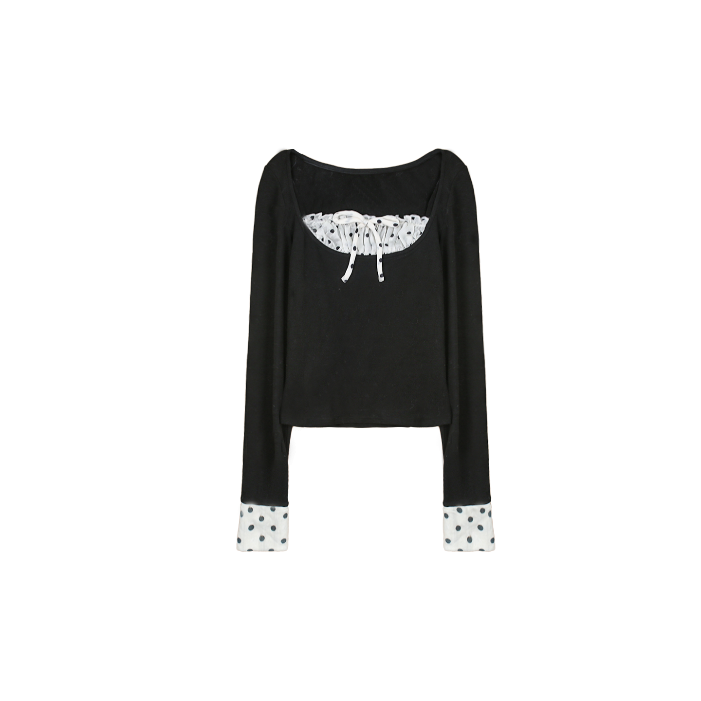 Polka Dot Fleece Lined Blouse + Pants