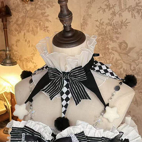 [Deadline for reservations: December 8] Circus Lolita Elegant Retro Gothic Clown Dress Set + Complete Accessories