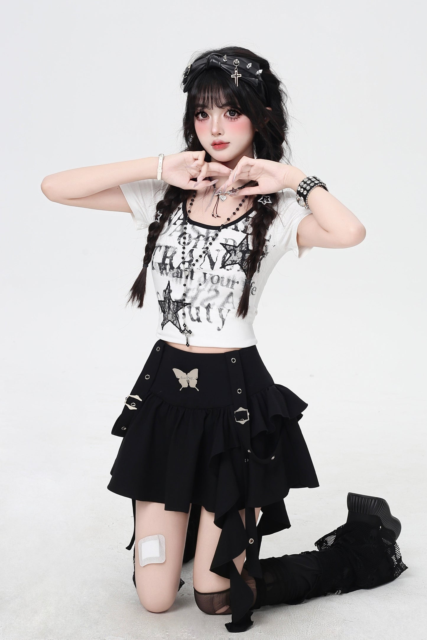 Spicy Butterfly Corset Mini Skirt