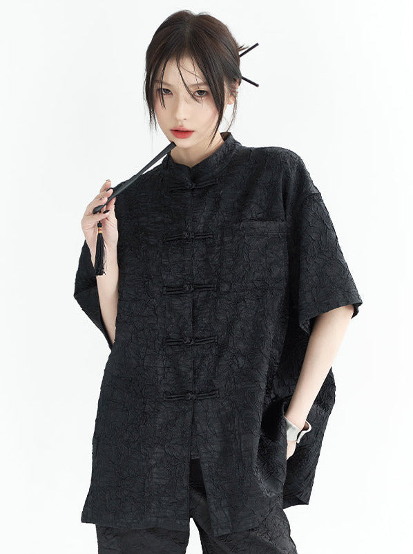 Sparkling China Shirt Pants Suit