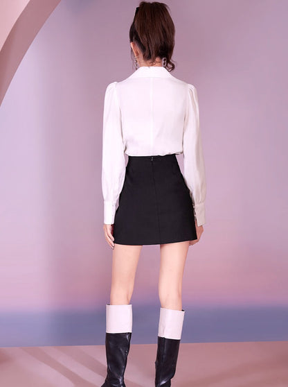 Diamond Ribbon Short Skirt