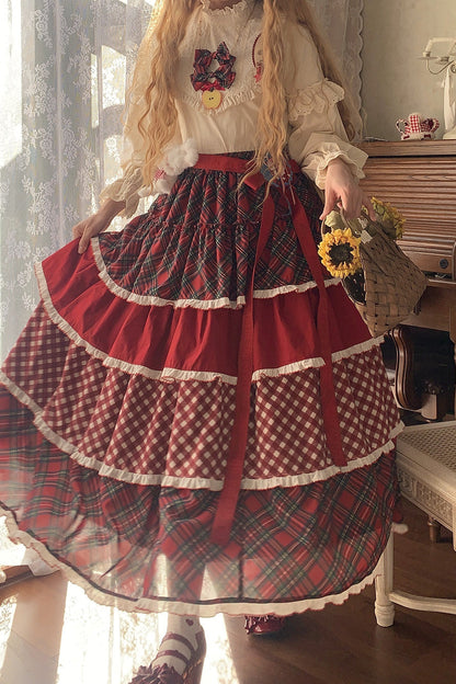 [Pre-order Deadline: January 31] Forest Berry Rabbit Multi-layer Tiered Skirt