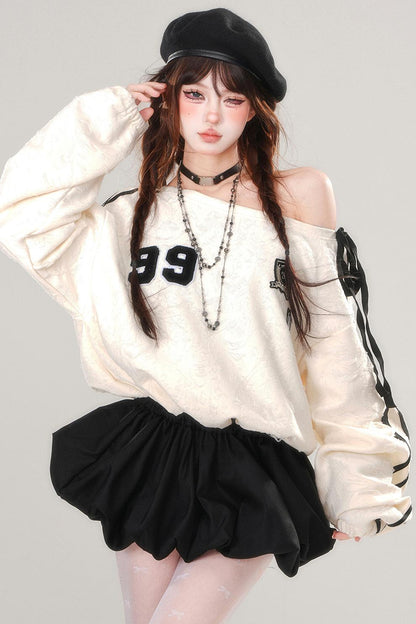 Short Loose Patchwork Sweatdress