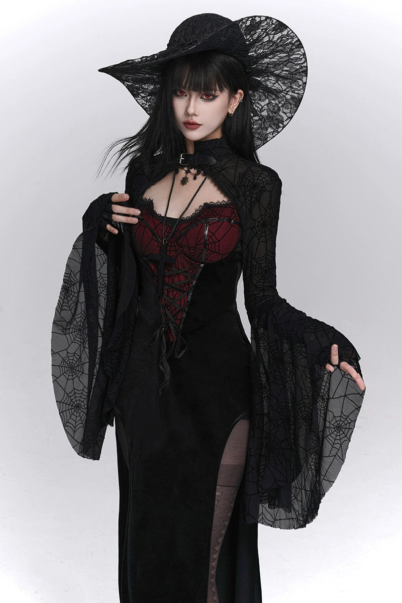 スリットキャミソールドレス＋シアートップス