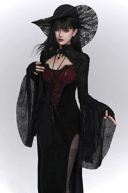 スリットキャミソールドレス＋シアートップス