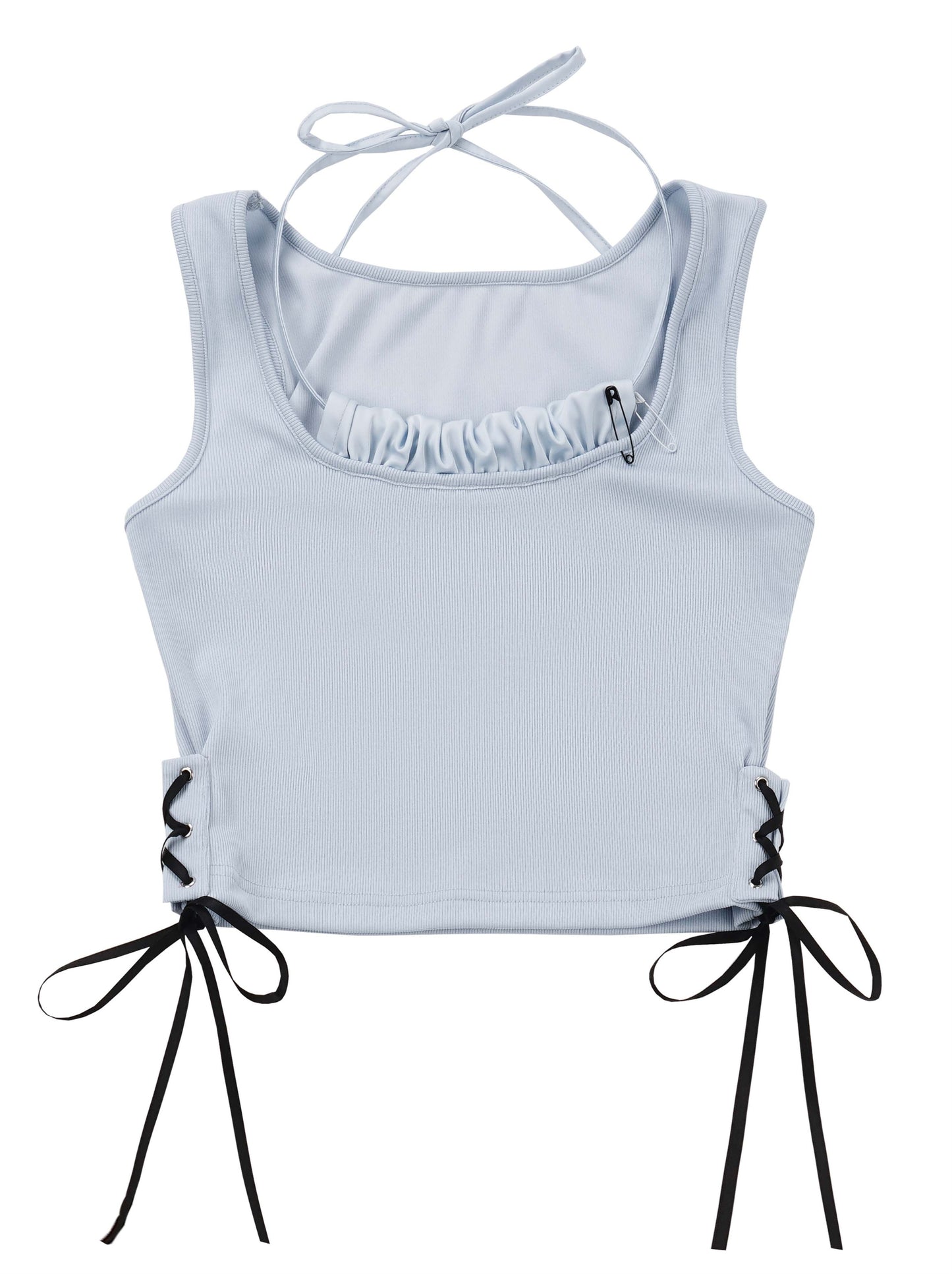 Summer Ribbon Satin Cami Layered Tank Top