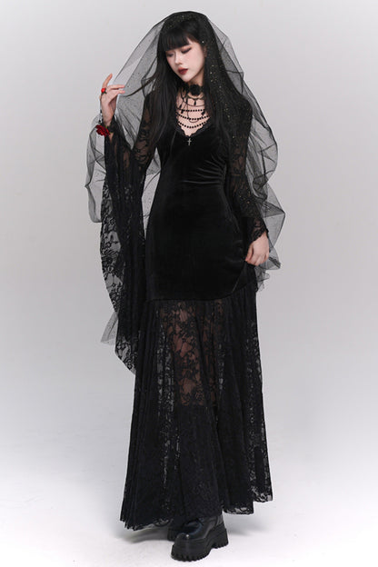 Dark Princess Sheer Long Dress