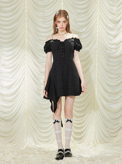 Mine Ribbon Frill Dress