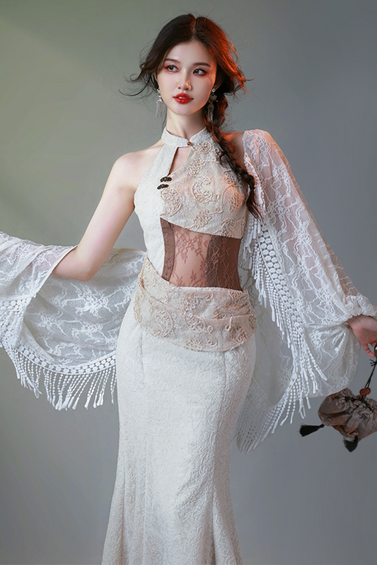 Black and White Lace Cardigan