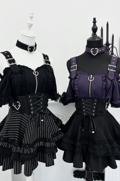 Subculture Heartbeat Top + Flared Skirt