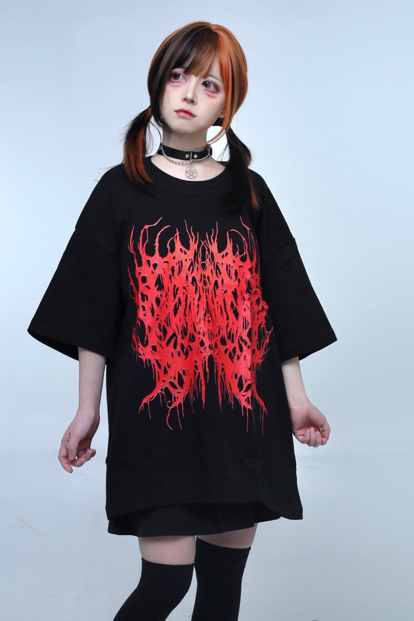 地雷ゴシックロゴTシャツ