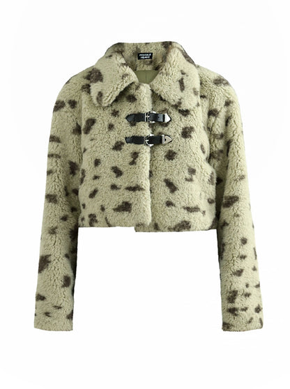 Green Leopard Fur Coat