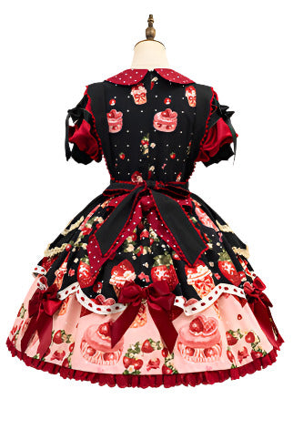 Strawberry Season Series Apron Catsuits Bonnets