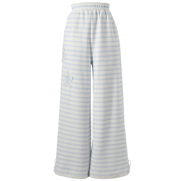 グラデーションレースフード付きパーカー＋ルーズパンツ