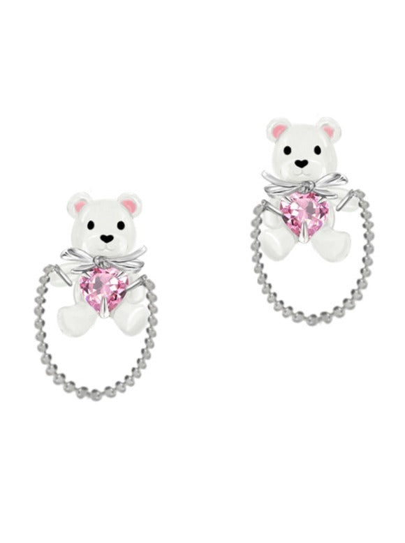 Tous silver hot sale bear earrings