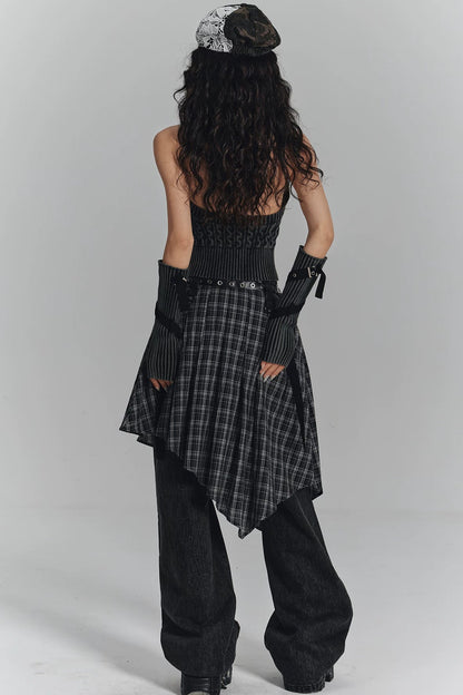 ゴシックプチェックアシメスカート