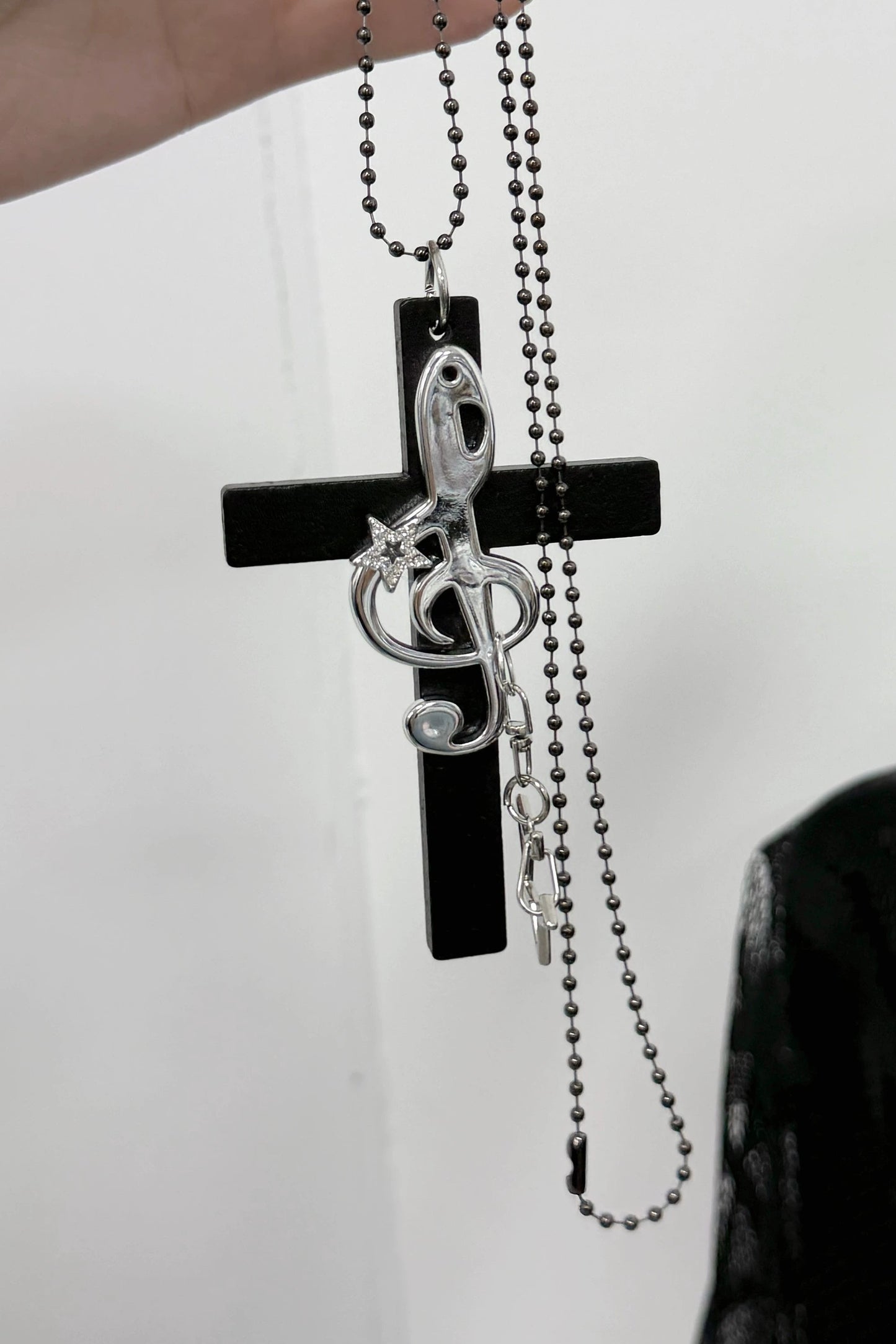 哥特朋克十字架项链