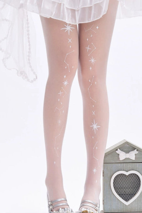 シアーロリータキライラストタイツ