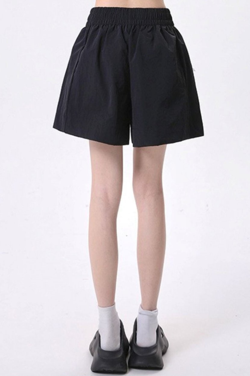 Retro Contrast Bow Wide Leg Shorts