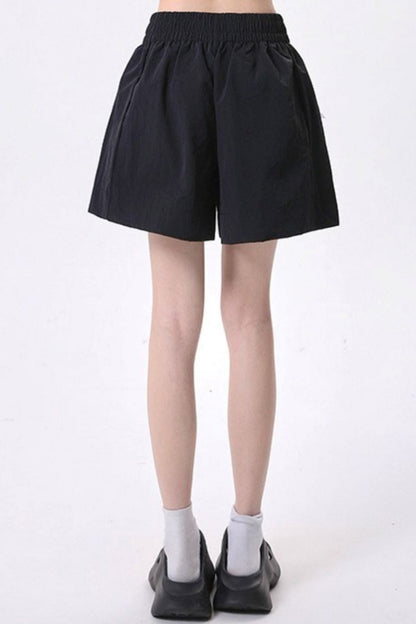 Retro Contrast Bow Wide Leg Shorts