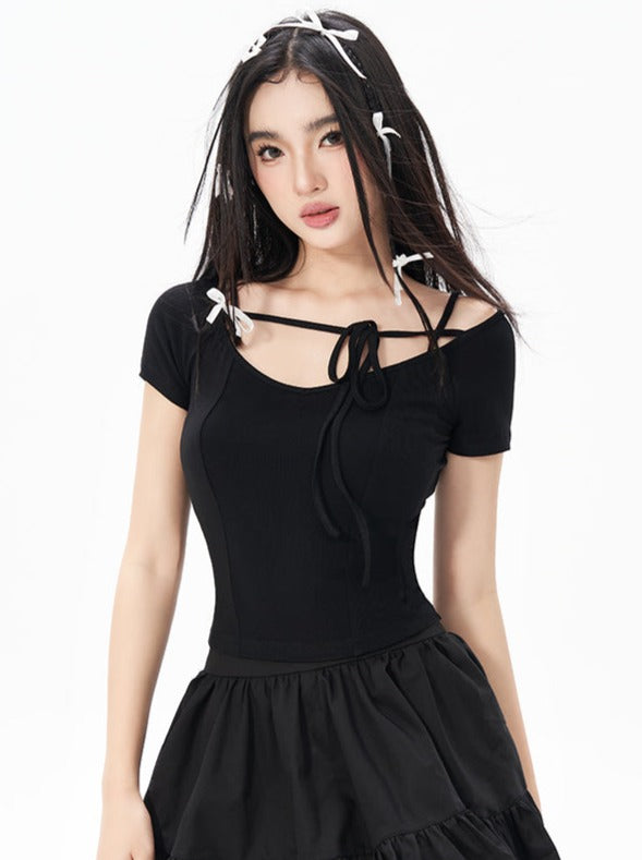 Sling Slim V neck hot girl tops