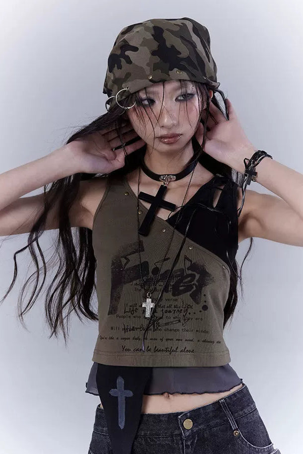 パラレルウェイストランドプリンテッドトップス