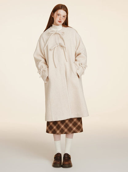 Napmantle Ribbon Flared Coat