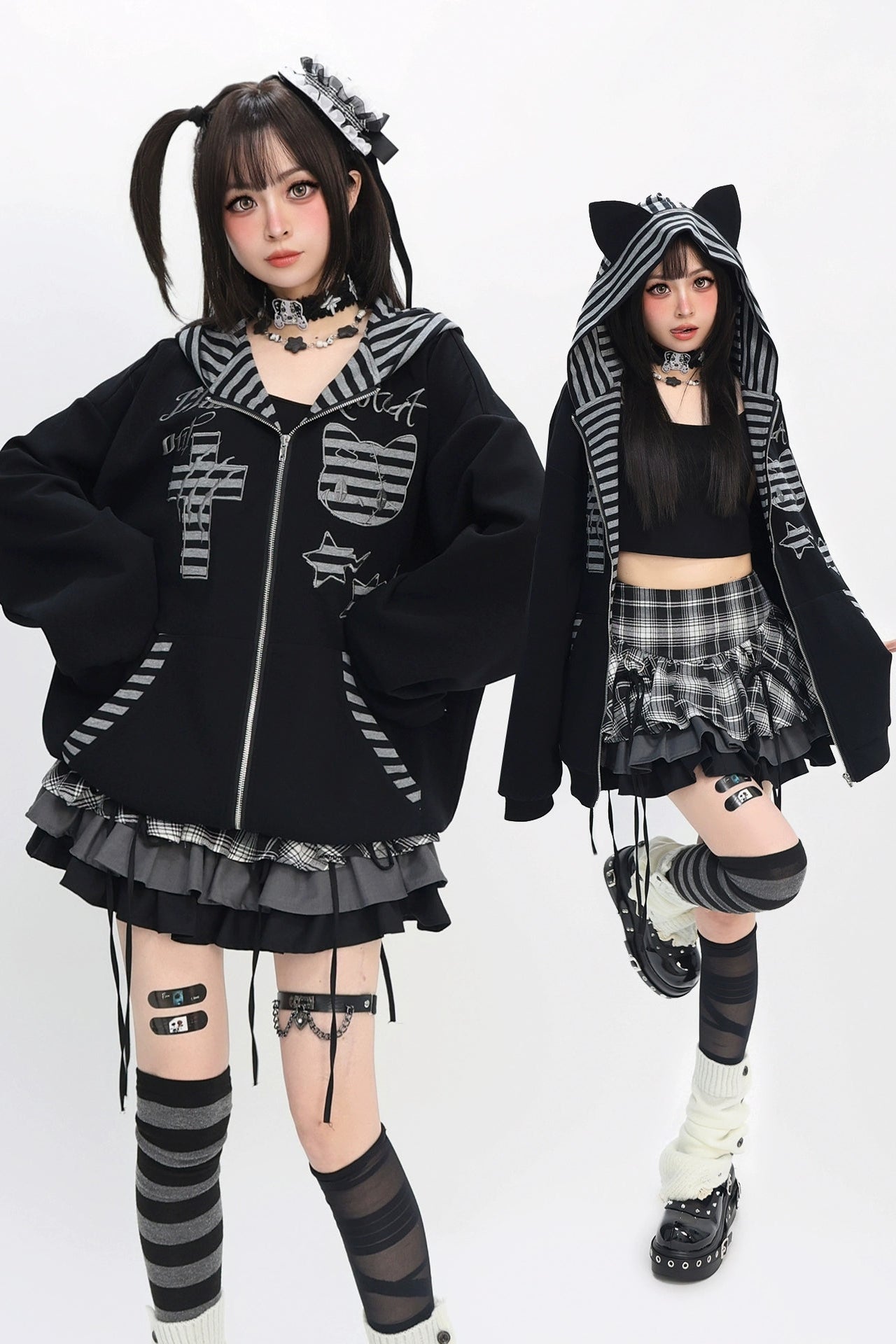 Border Hooded Cat Hooded Hoodie