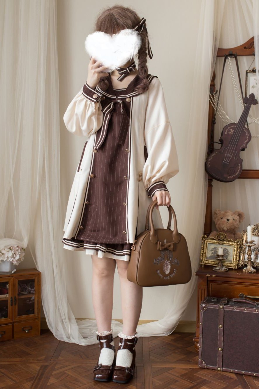 [October 18 reservation deadline] Sailor color A line layered dress