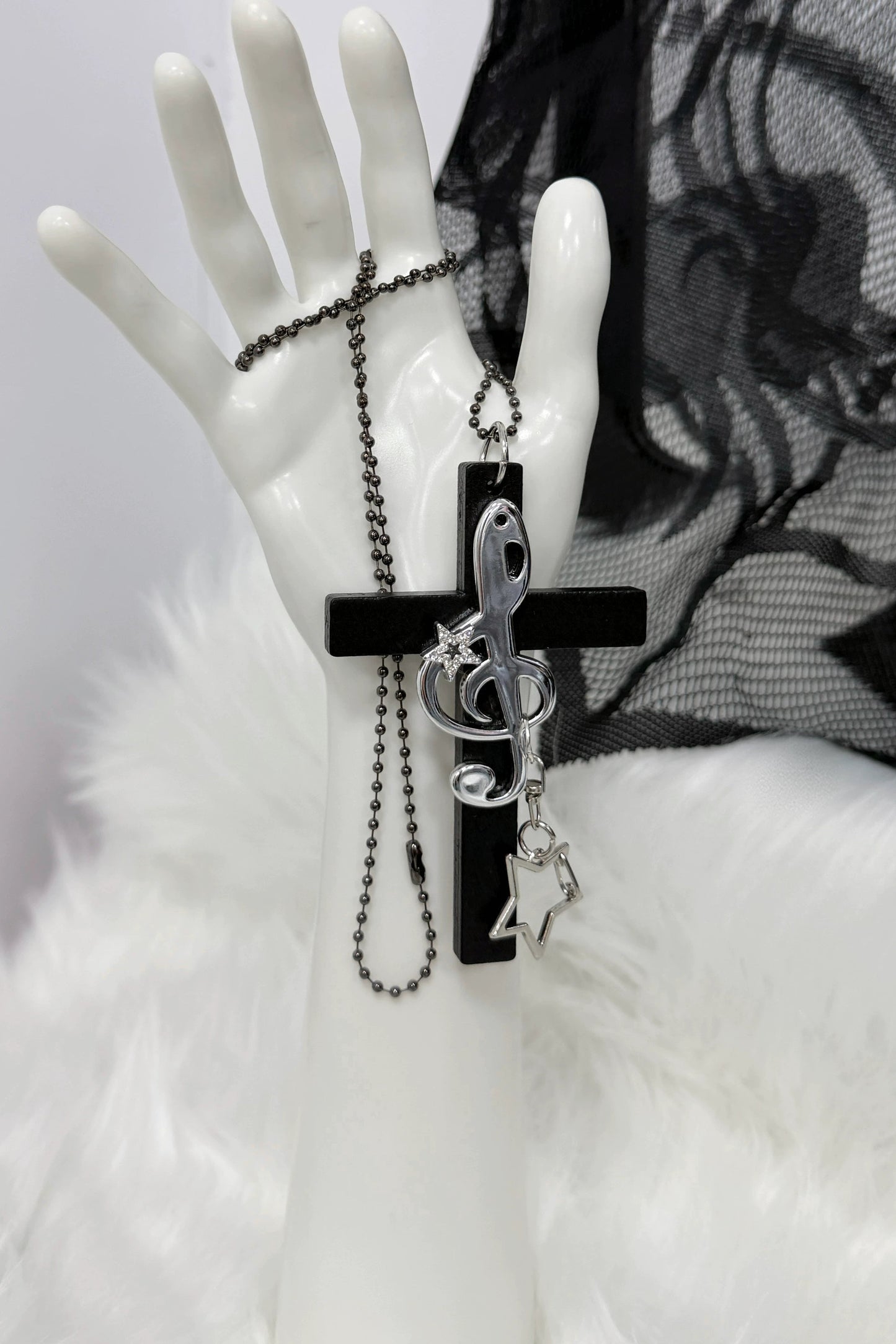 哥特朋克十字架项链