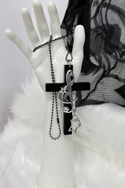 哥特朋克十字架项链