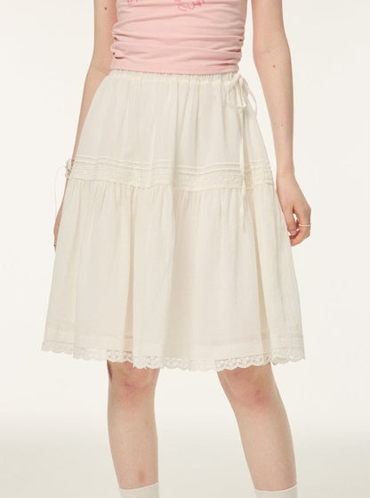 French Style High Waist Middle Skirt