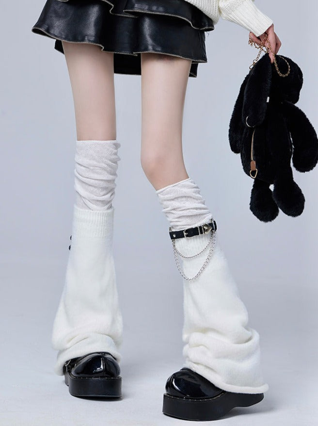 Sheer Flared Belt Leg Warmers