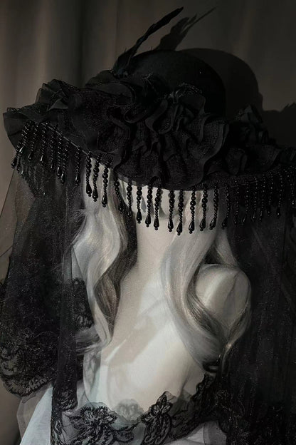 Sheer Lace Lolita Gothic Hat