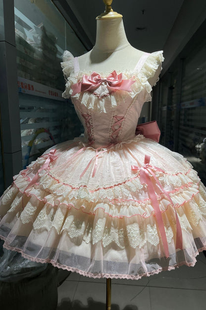 Vestido Lolita con lazo dulce de la casa de caramelos
