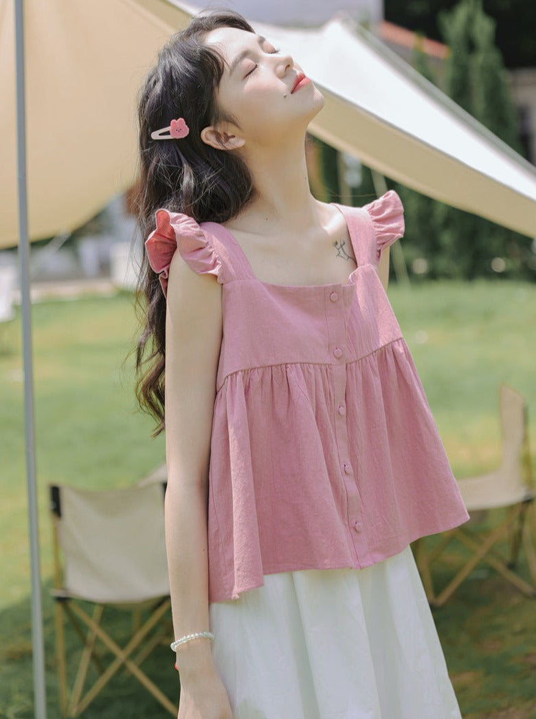 Loose Slim Casual Suspender Flying Sleeveless