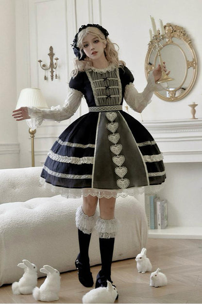 Sweet Doll Frill Ribbon Lolita Dress + Mini Ribbon Sleeves