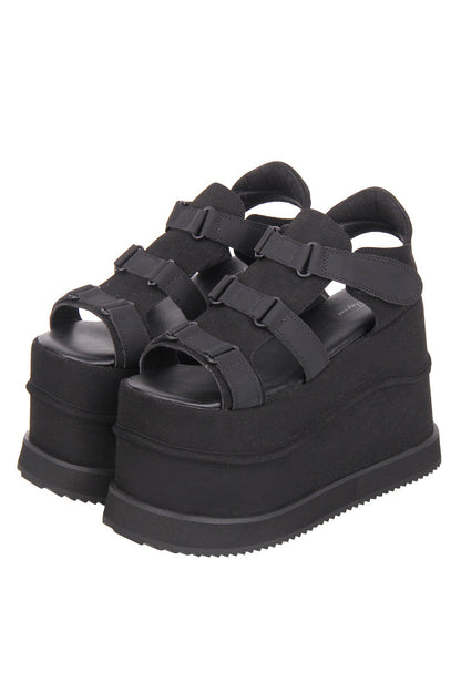 Dark Street Subculture Platform Sandals