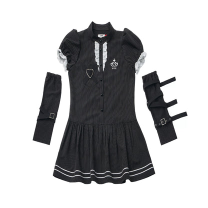 ハートリボンサブカル制服ワンピース