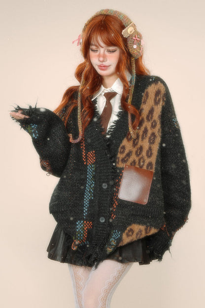 Leopard Printrose Patchwork Workwater Water Jacket