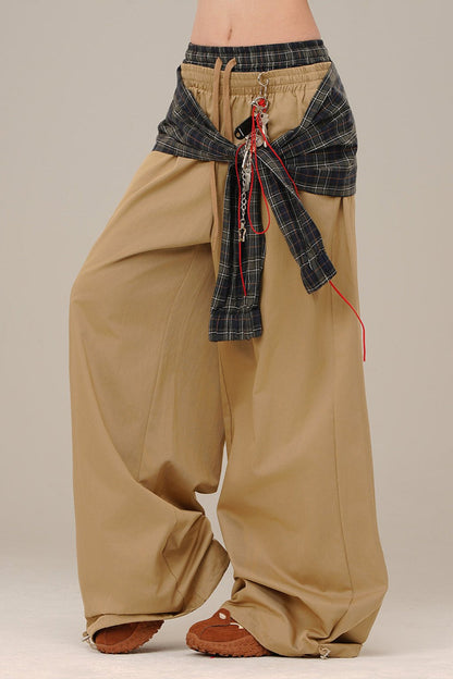 Loose Straight Leg Wide Leg Pants