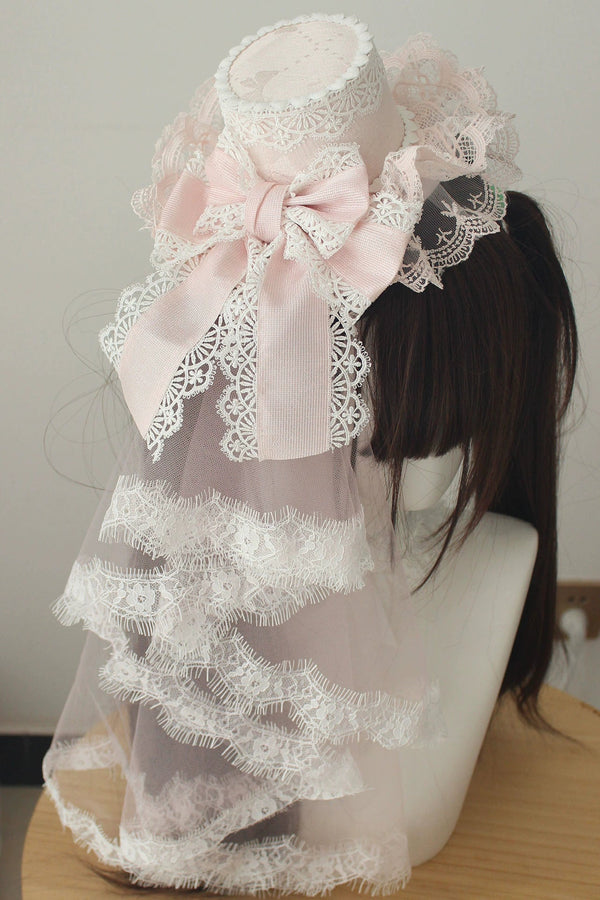 レースベールロリータハットアクセサリー