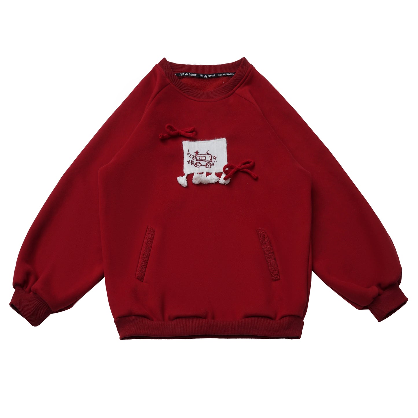 ルーズフリーススウェット+チェックスカート